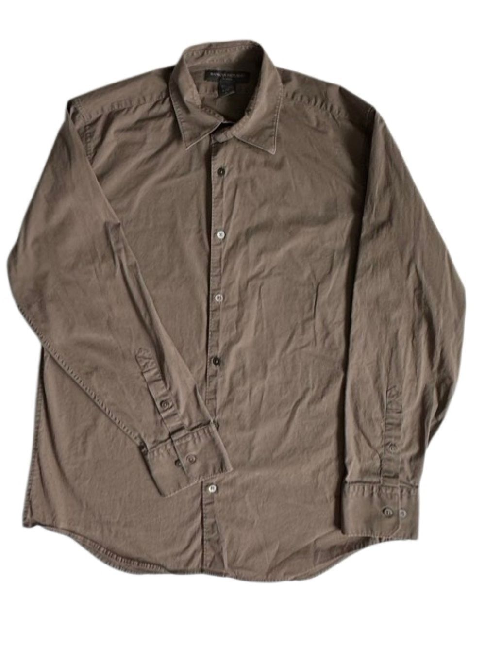 Banana Republic Brown Button-Up Shirt Long Sleeve Cotton SZ XL
